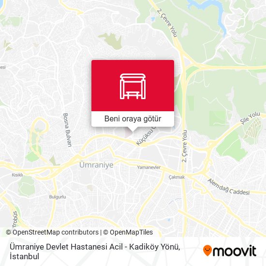 Ümraniye Devlet Hastanesi Acil - Kadiköy Yönü harita