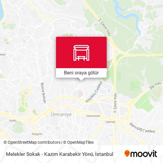 Melekler Sokak - Kazim Karabekir Yönü harita