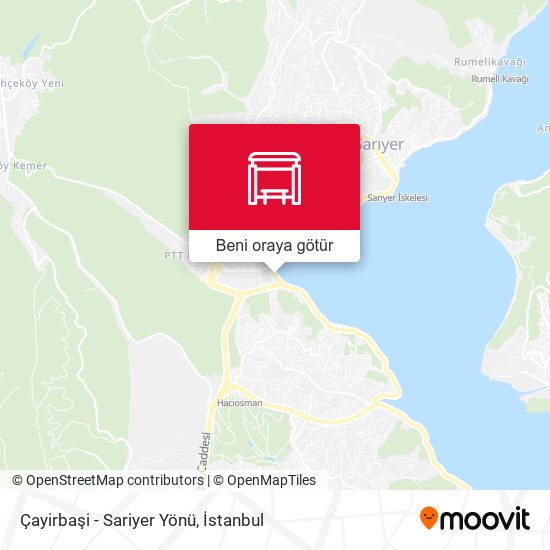Çayirbaşi - Sariyer Yönü harita