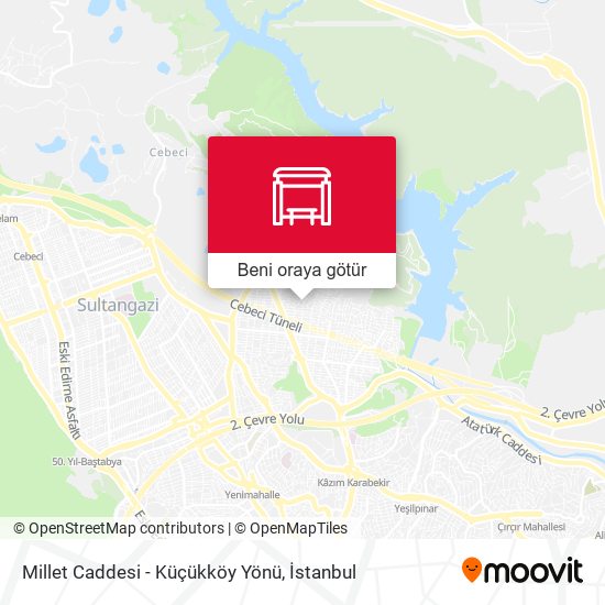 Millet Caddesi - Küçükköy Yönü harita