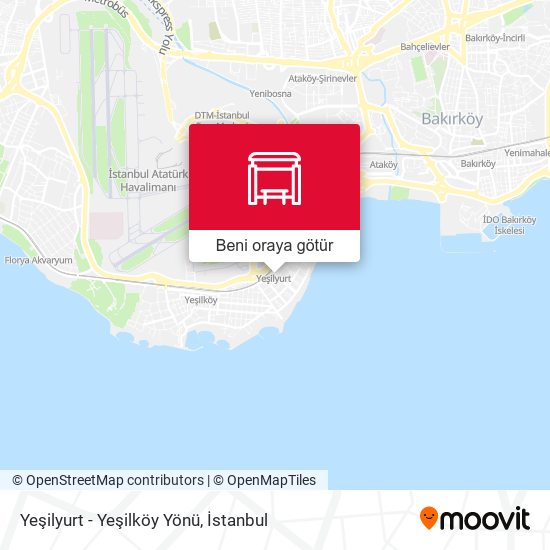Yeşilyurt - Yeşilköy Yönü harita
