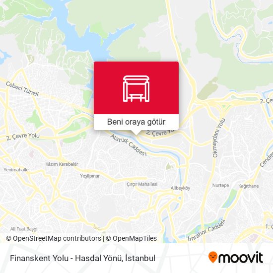 Finanskent Yolu - Hasdal Yönü harita