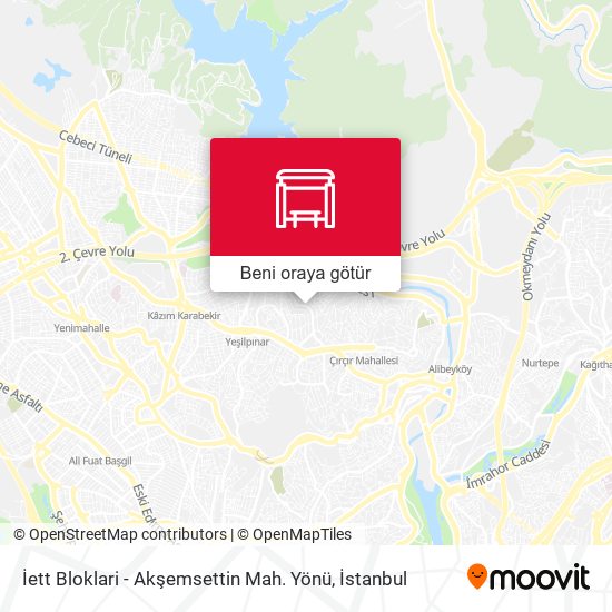 İett Bloklari - Akşemsettin Mah. Yönü harita