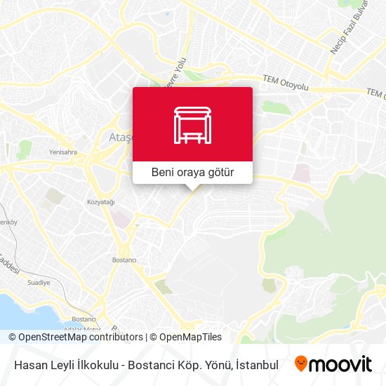 Hasan Leyli İlkokulu - Bostanci Köp. Yönü harita