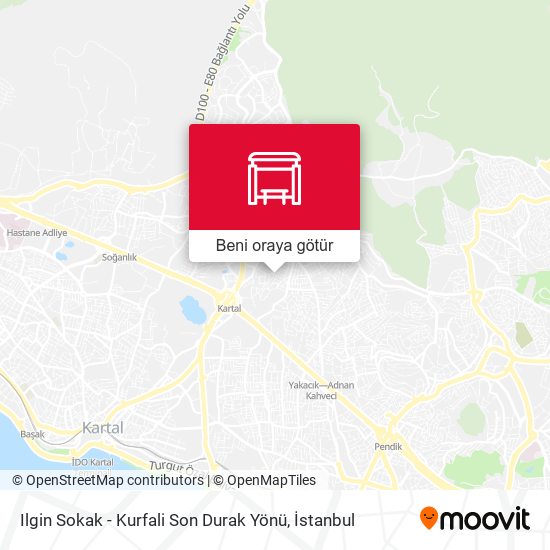 Ilgin Sokak - Kurfali Son Durak Yönü harita