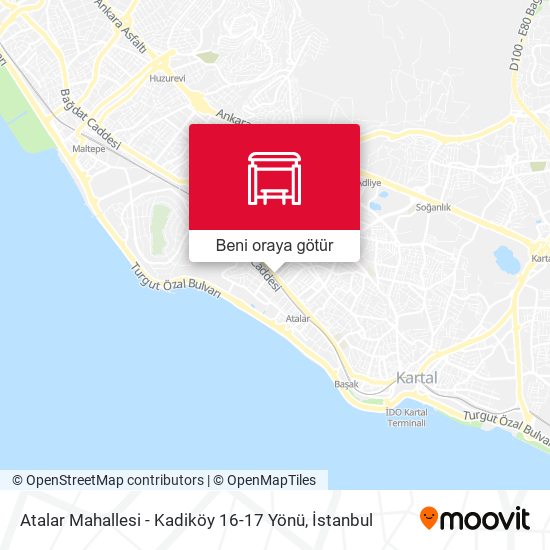 Atalar Mahallesi - Kadiköy 16-17 Yönü harita