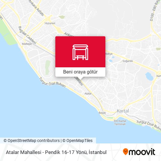 Atalar Mahallesi - Pendik 16-17 Yönü harita