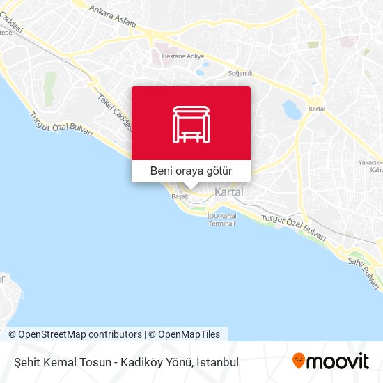 Şehit Kemal Tosun - Kadiköy Yönü harita