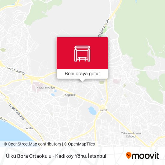 Ülkü Bora Ortaokulu - Kadiköy Yönü harita
