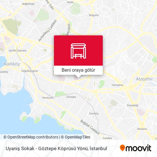 Uyaniş Sokak - Göztepe Köprüsü Yönü harita