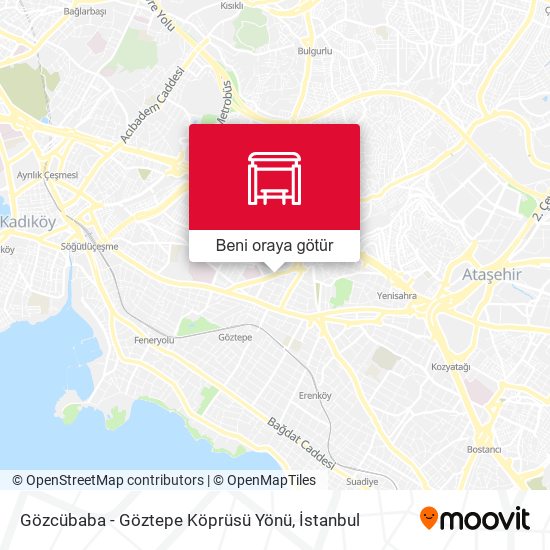 Gözcübaba - Göztepe Köprüsü Yönü harita