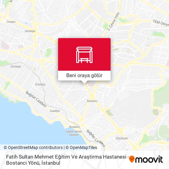 Fatih Sultan Mehmet Eğitim Ve Araştirma Hastanesi - Bostanci Yönü harita