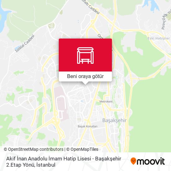 Akif İnan Anadolu İmam Hatip Lisesi - Başakşehir 2.Etap Yönü harita
