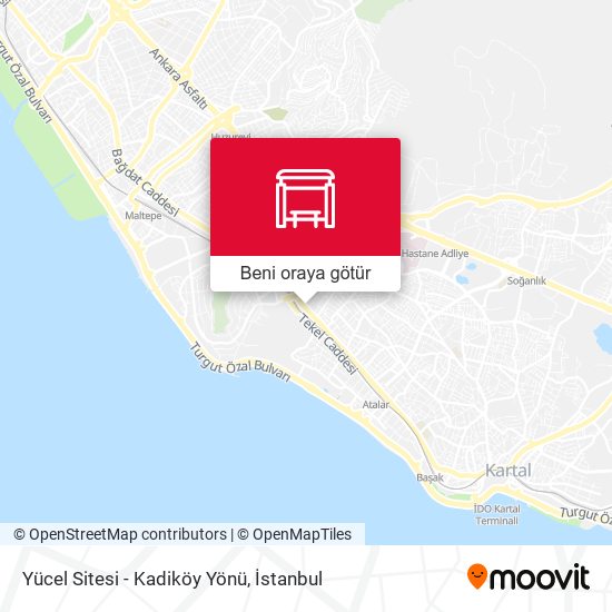 Yücel Sitesi - Kadiköy Yönü harita