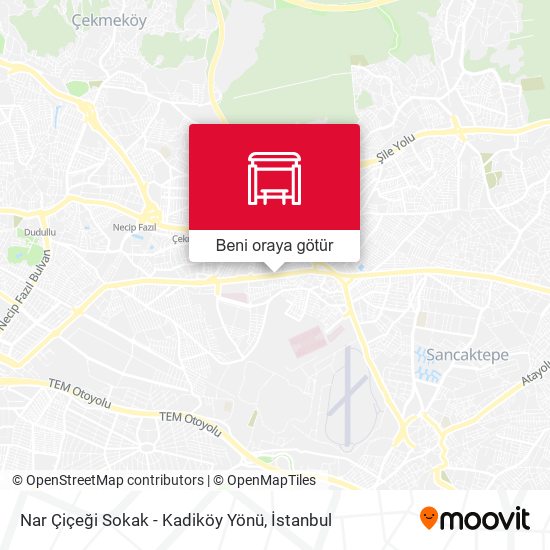 Nar Çiçeği Sokak - Kadiköy Yönü harita