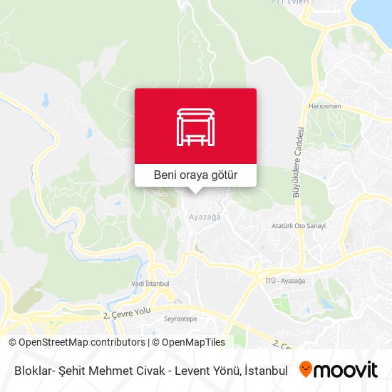 Bloklar- Şehit Mehmet Civak - Levent Yönü harita