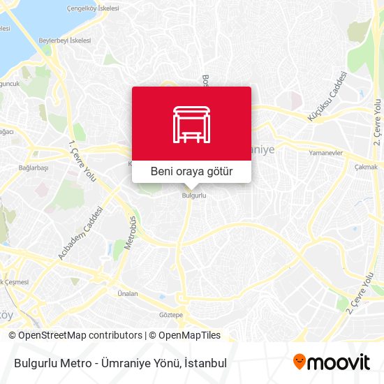 Bulgurlu Metro - Ümraniye Yönü harita
