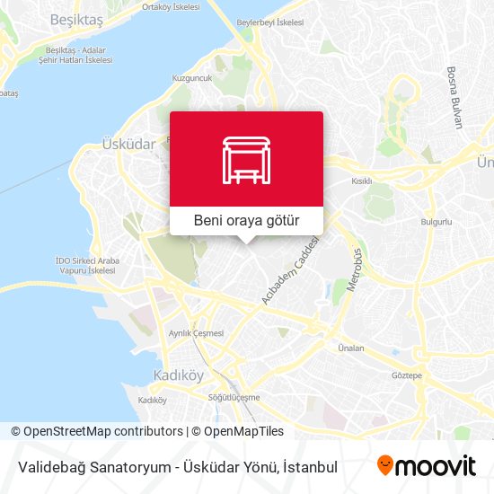 Validebağ Sanatoryum - Üsküdar Yönü harita