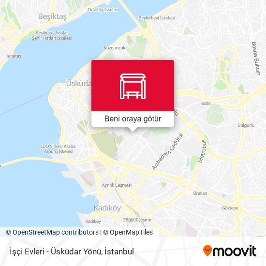 İşçi Evleri - Üsküdar Yönü harita