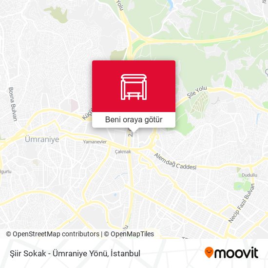 Şiir Sokak - Ümraniye Yönü harita
