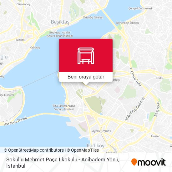 Sokullu Mehmet Paşa İlkokulu - Acibadem Yönü harita