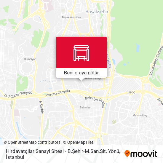 Hirdavatçilar Sanayi Sitesi - B.Şehir-M.San.Sit. Yönü harita