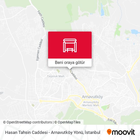 Hasan Tahsin Caddesi - Arnavutköy Yönü harita