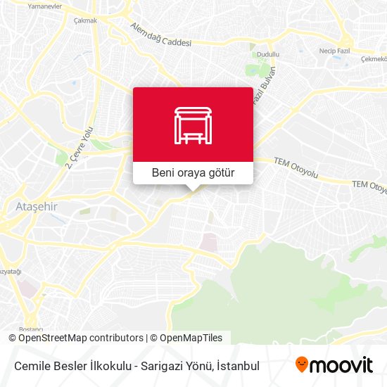 Cemile Besler İlkokulu - Sarigazi Yönü harita