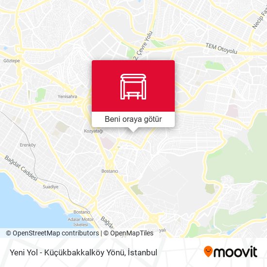 Yeni Yol - Küçükbakkalköy Yönü harita