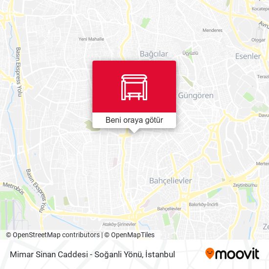 Mimar Sinan Caddesi - Soğanli Yönü harita