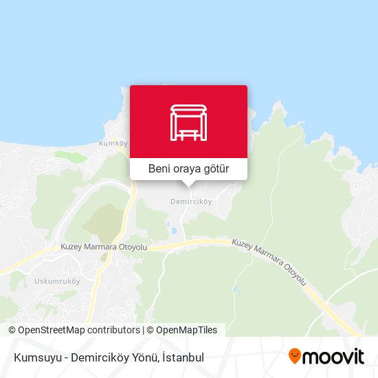 Kumsuyu - Demirciköy Yönü harita