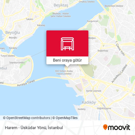 Harem - Üsküdar Yönü harita