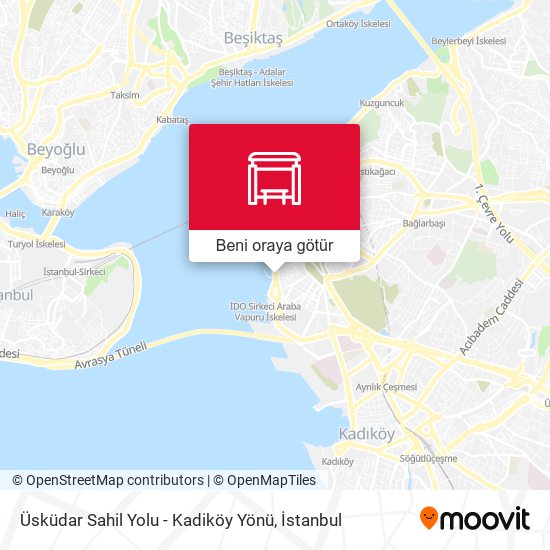 Üsküdar Sahil Yolu - Kadiköy Yönü harita