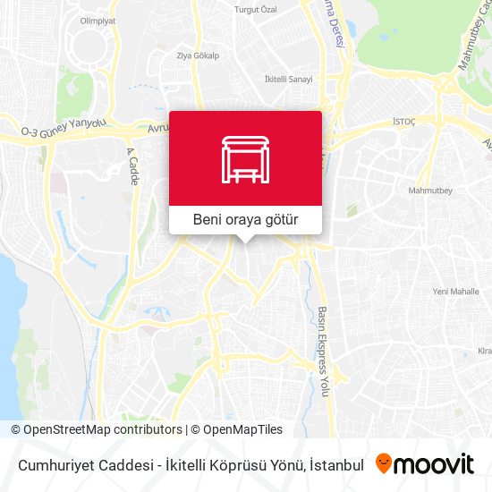 Cumhuriyet Caddesi - İkitelli Köprüsü Yönü harita