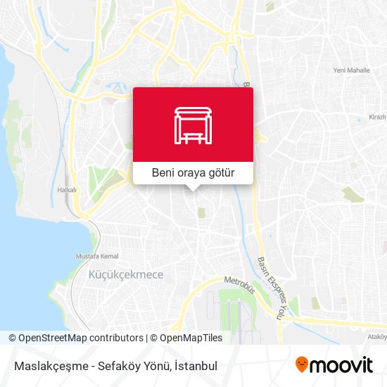 Maslakçeşme - Sefaköy Yönü harita