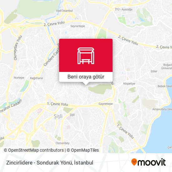 Zincirlidere - Sondurak Yönü harita