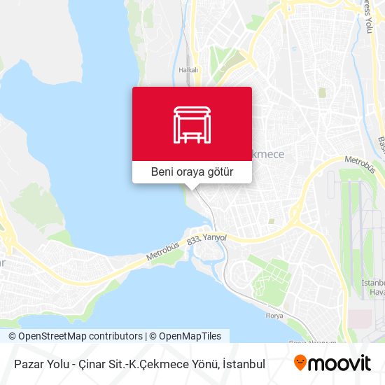 Pazar Yolu - Çinar Sit.-K.Çekmece Yönü harita
