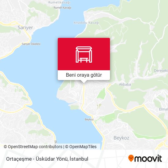 Ortaçeşme - Üsküdar Yönü harita