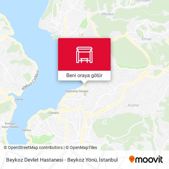 Beykoz Devlet Hastanesi - Beykoz Yönü harita
