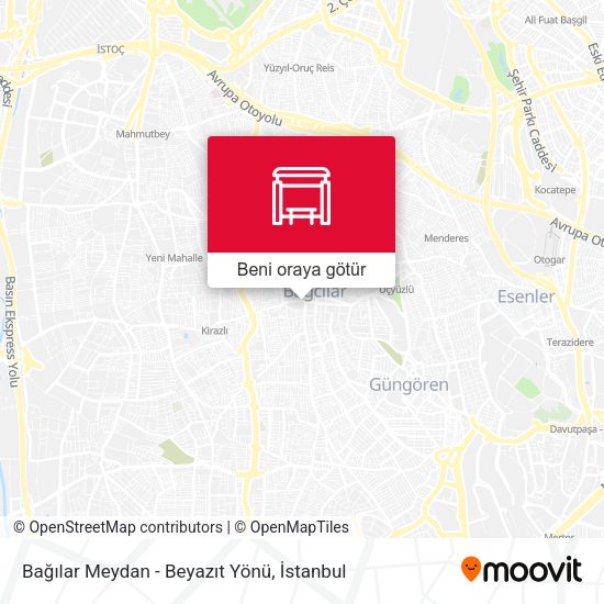 Bağılar Meydan - Beyazıt Yönü harita