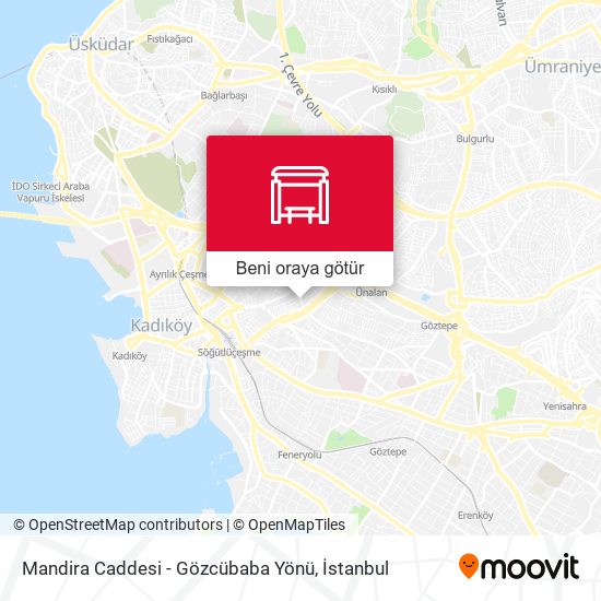 Mandira Caddesi - Gözcübaba Yönü harita