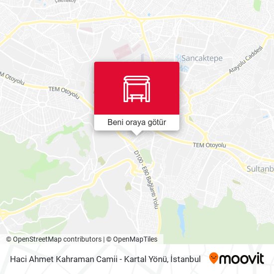 Haci Ahmet Kahraman Camii - Kartal Yönü harita