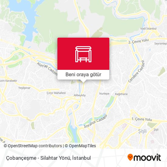 Çobançeşme - Silahtar Yönü harita