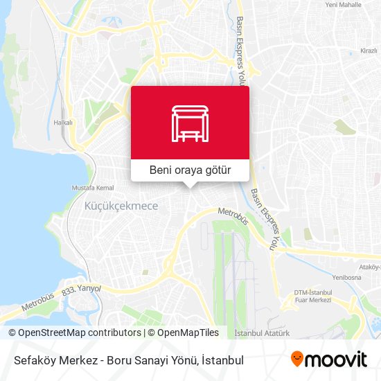 Sefaköy Merkez - Boru Sanayi Yönü harita