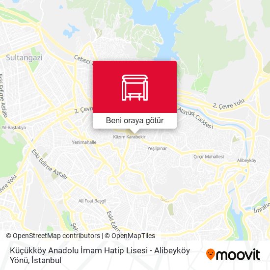 Küçükköy Anadolu İmam Hatip Lisesi - Alibeyköy Yönü harita
