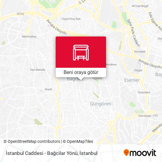 İstanbul Caddesi - Bağcilar Yönü harita