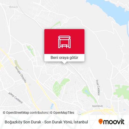 Boğazköy Son Durak - Son Durak Yönü harita