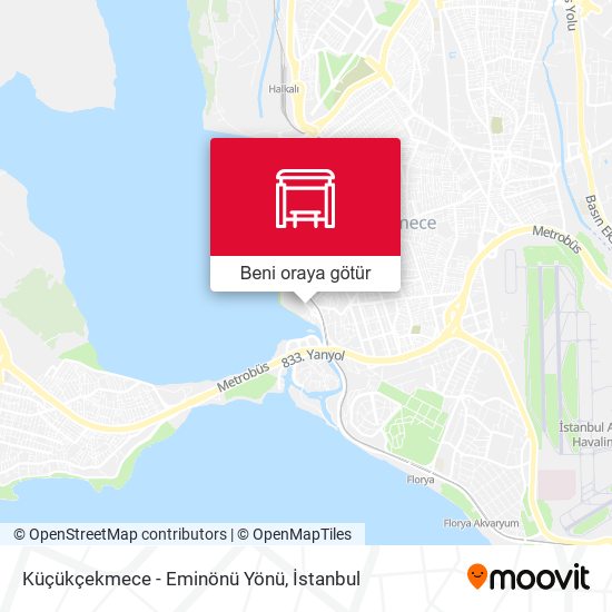 Küçükçekmece - Eminönü Yönü harita