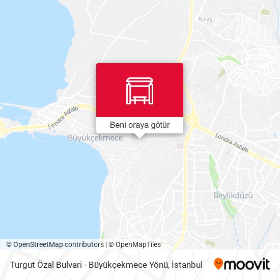 Turgut Özal Bulvari - Büyükçekmece Yönü harita