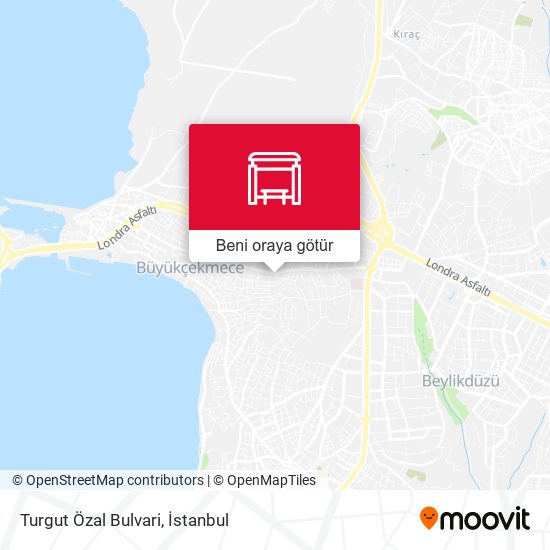 Turgut Özal Bulvari harita